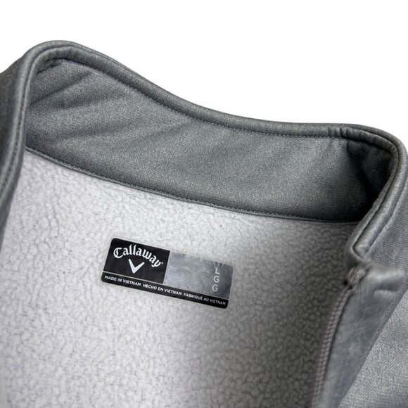 CALLAWAY GOLF Soft Shell Quarter Zip Casual Stretch Jacket Mens Large - Picture 4 of 5